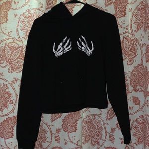 Cropped Skeleton Hoodie
